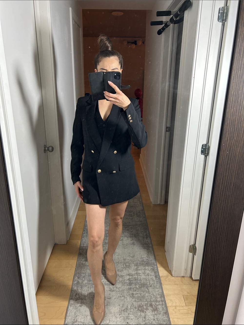 H&M Long Blazer Gold Buttons